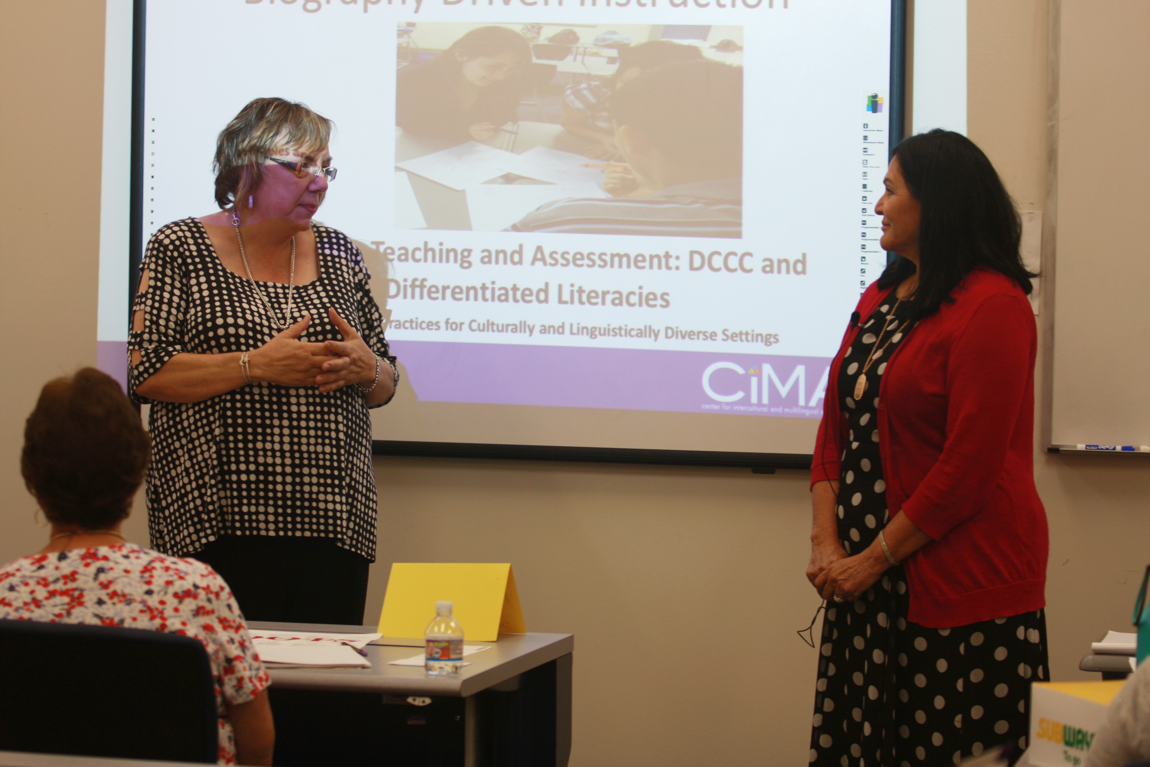 Dr. Herrera with Karen Gustavson, Title V Activity & Connection Center Director