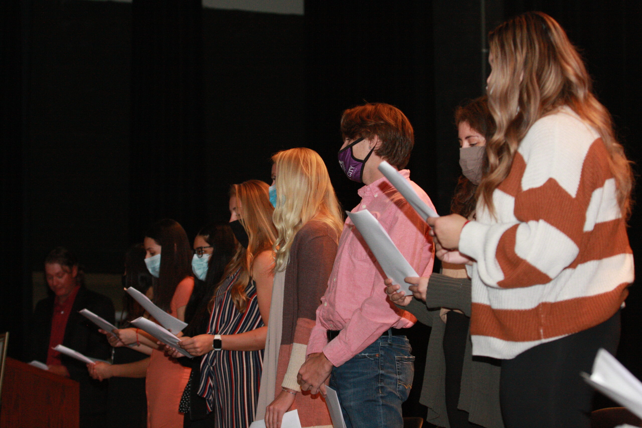 New inductees of PTK take the pledge
