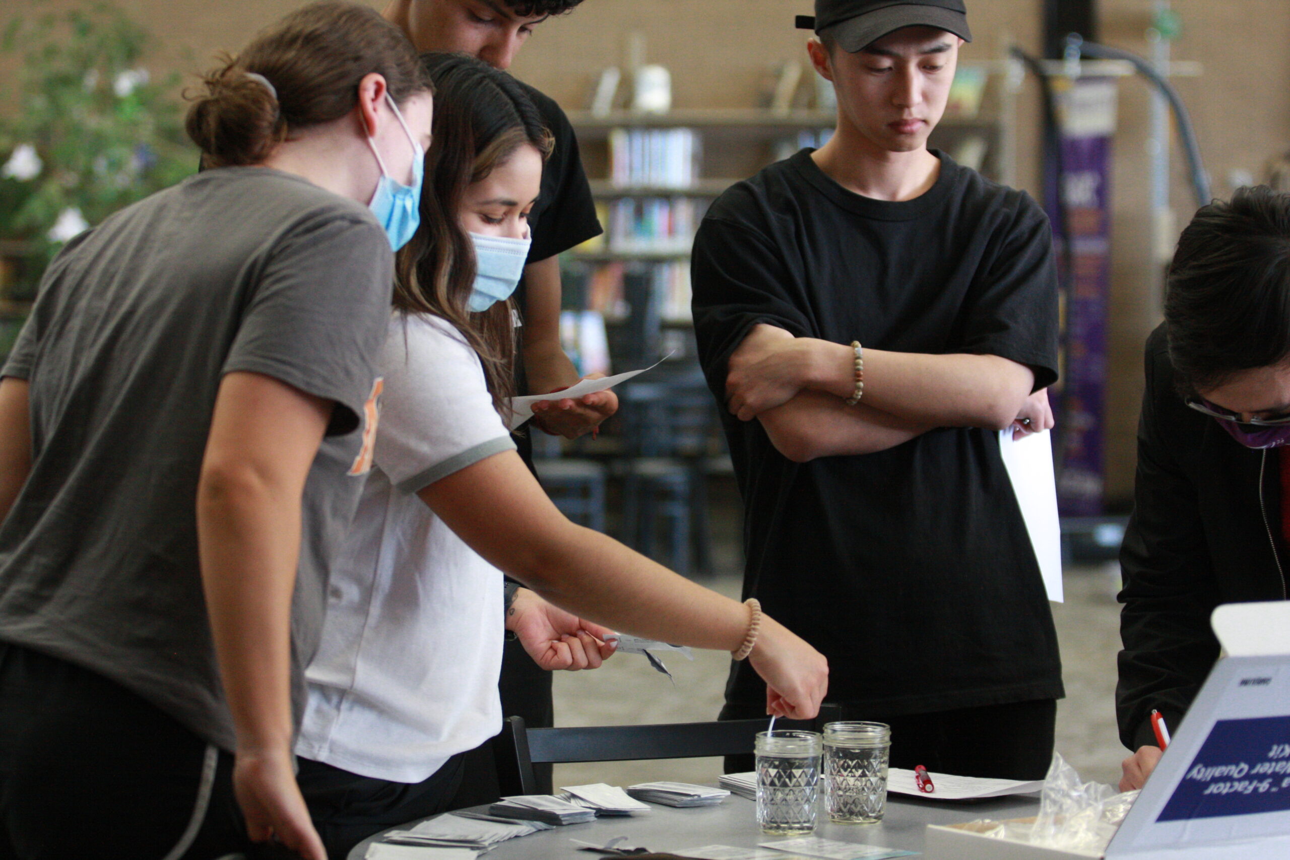 STEM students demonstrate their projects during the 2021 STEM Projects Poster Session