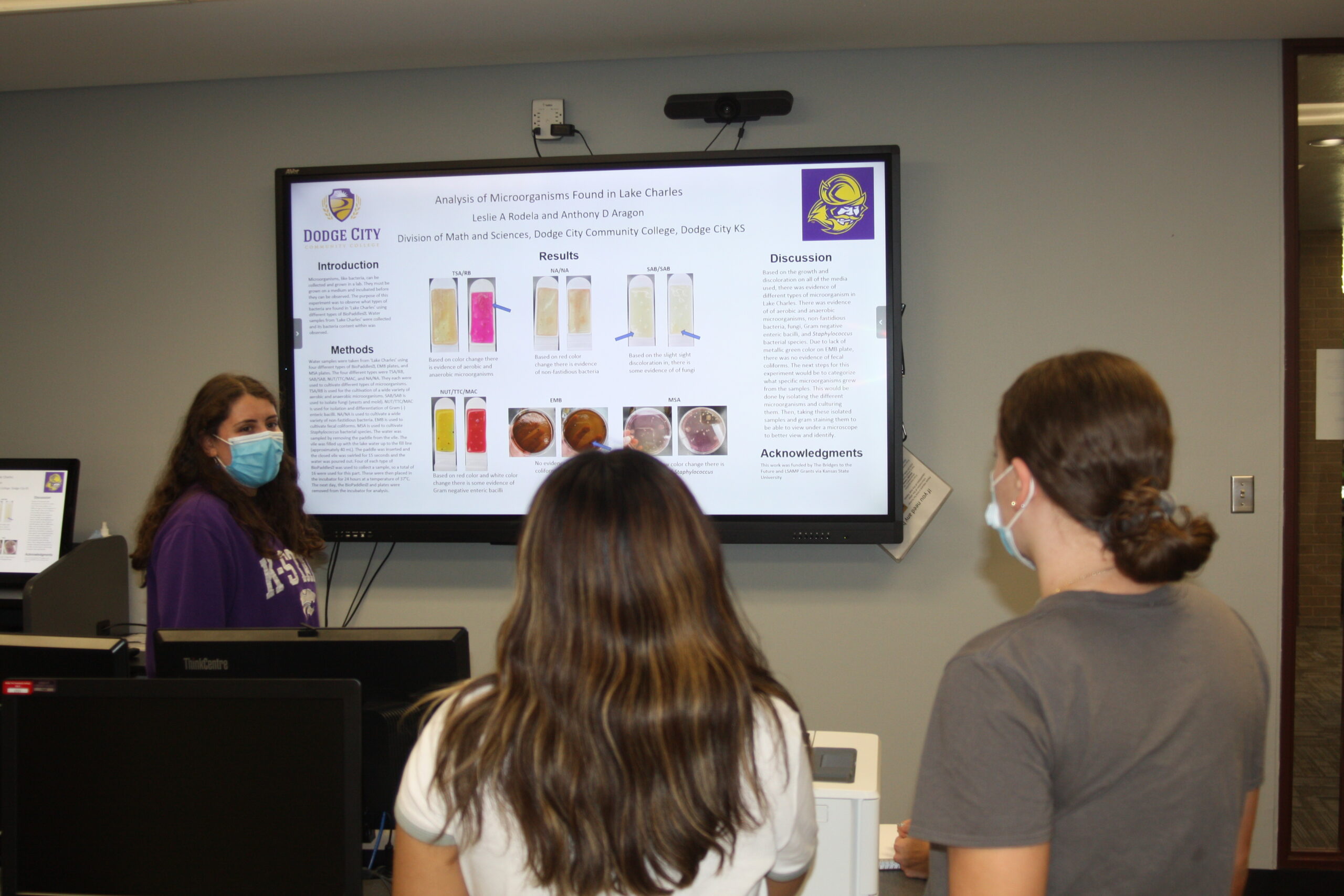 STEM students demonstrate their projects during the 2021 STEM Projects Poster Session